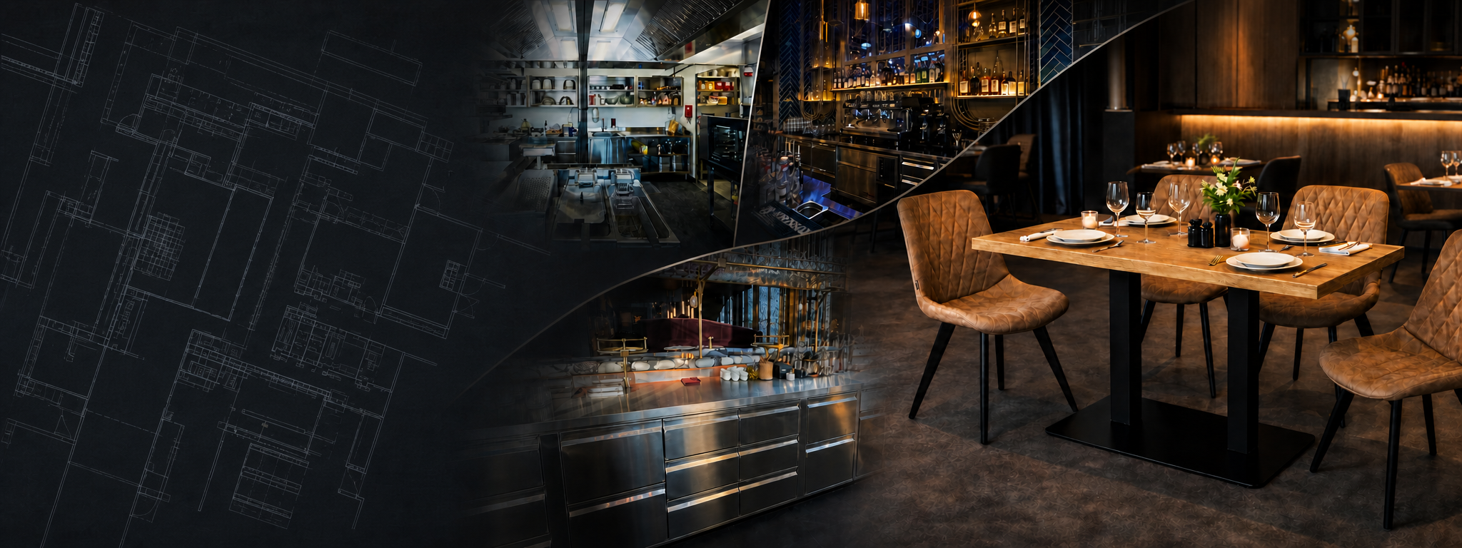 Komplette Gastronomieausstattung von ProfiGastro: Restaurantmöbel, Bar, Grossküche, Edelstahlmöbel und Küchenplanung in der Schweiz
